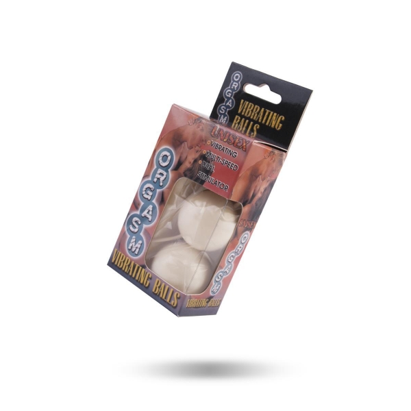 50248 ВАГИНАЛЬНЫЕ ШАРИКИ DREAM TOYS С ВИБРАЦИЕЙ, БЕЛЫЕ, Ø3,5 СМ