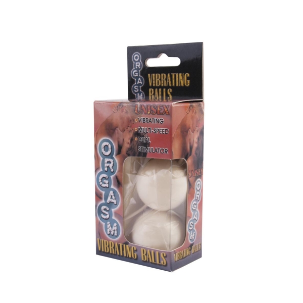 50248 ВАГИНАЛЬНЫЕ ШАРИКИ DREAM TOYS С ВИБРАЦИЕЙ, БЕЛЫЕ, Ø3,5 СМ