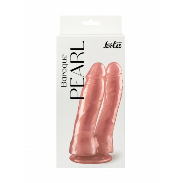 Двойной перламутровый дилдо Baroque Pearl Розовый 9900-02lola