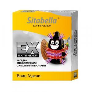 SIT 1409 BX Насадка стимулирующая - презерватив Sitabella Extender Воин Масаи (танец зулуса) 1409