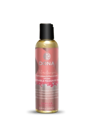 JO40538 Вкусовое массажное масло с феромонами и ароматом "Ванильный крем" DONA Kissable Massage Oil Vanilla