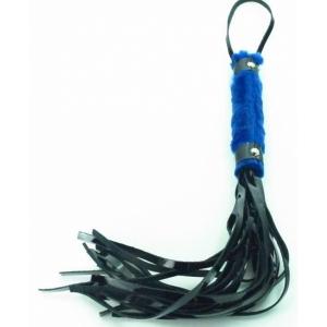 ПЛЕТЬ ИЗ ЛАКА С СИНИМ МЕХОМ BDSM LIGHT 740006ARS